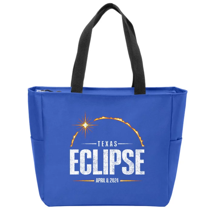 2024 Total Solar Eclipse Texas Total Eclipse 2024 Zip Tote Bag