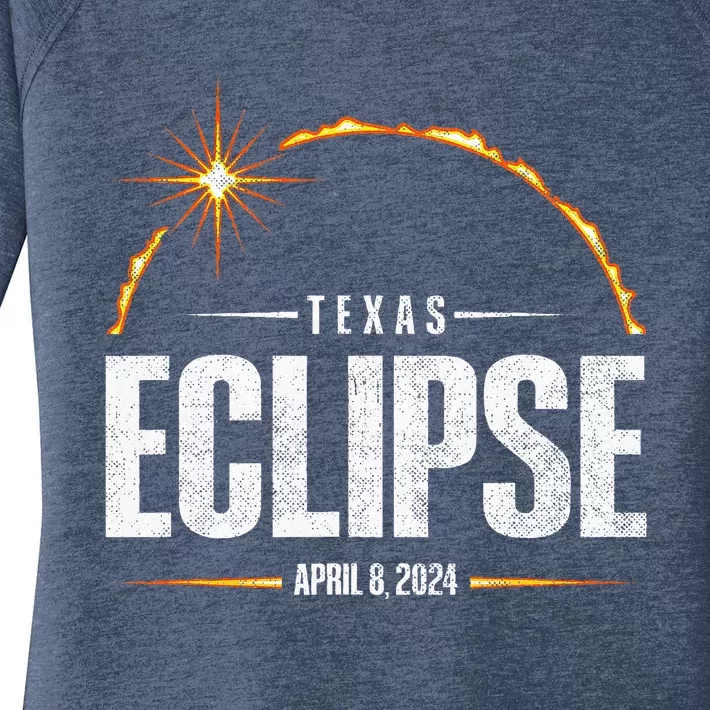 2024 Total Solar Eclipse Texas Total Eclipse 2024 Women's Perfect Tri Tunic Long Sleeve Shirt