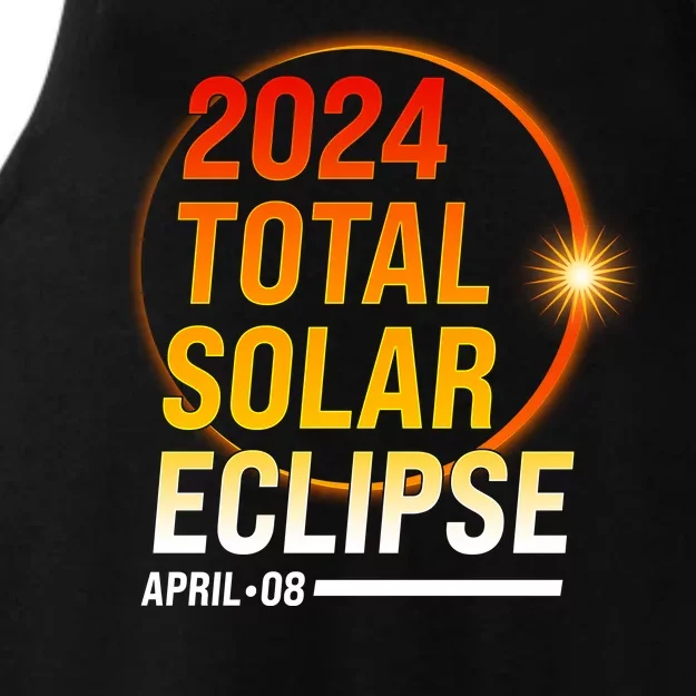 2024 Total Solar Eclipse April 08 2024 Ladies Tri-Blend Wicking Tank