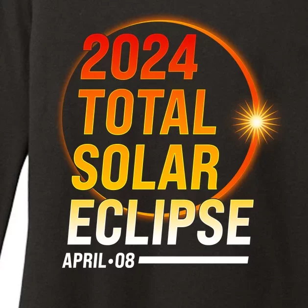 2024 Total Solar Eclipse April 08 2024 Womens CVC Long Sleeve Shirt