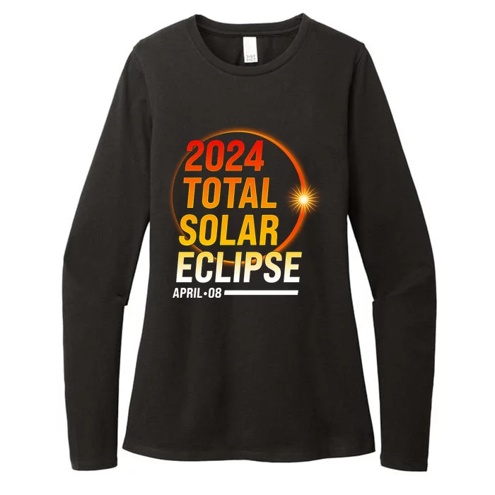 2024 Total Solar Eclipse April 08 2024 Womens CVC Long Sleeve Shirt