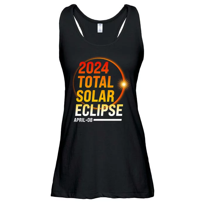 2024 Total Solar Eclipse April 08 2024 Ladies Essential Flowy Tank