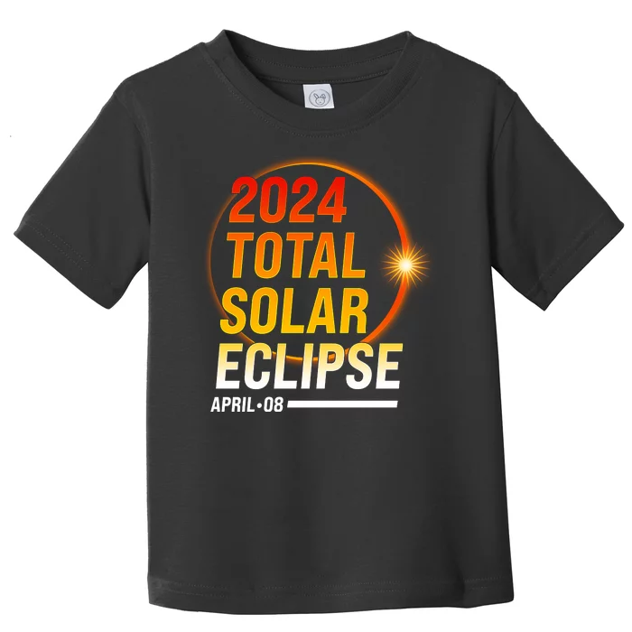 2024 Total Solar Eclipse April 08 2024 Toddler T-Shirt