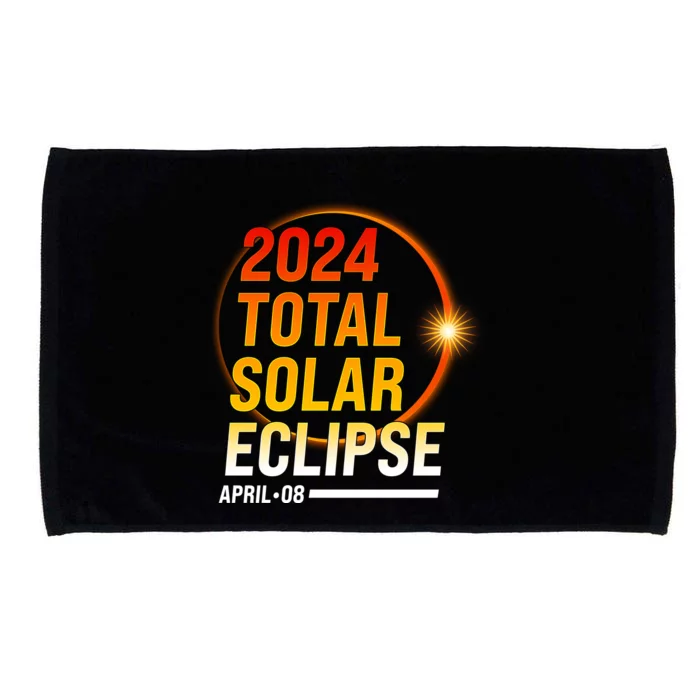 2024 Total Solar Eclipse April 08 2024 Microfiber Hand Towel