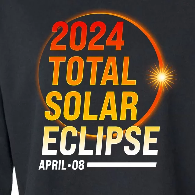 2024 Total Solar Eclipse April 08 2024 Cropped Pullover Crew