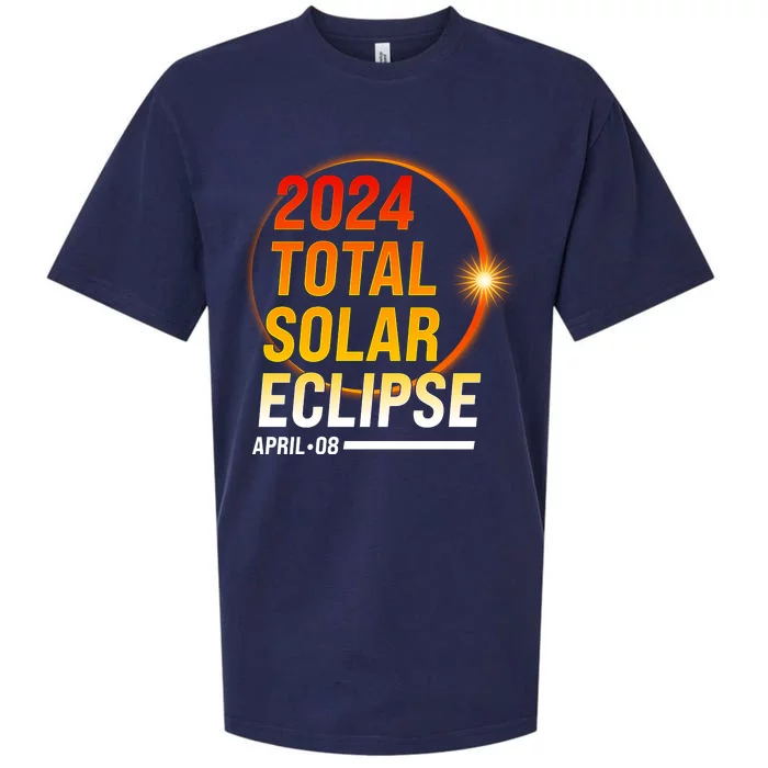 2024 Total Solar Eclipse April 08 2024 Sueded Cloud Jersey T-Shirt