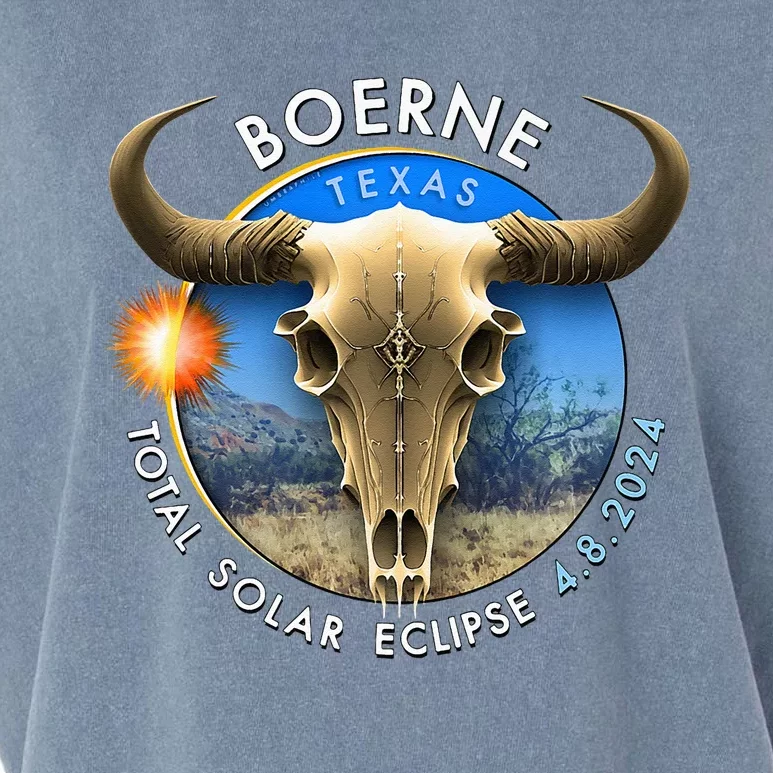 2024 Total Solar Eclipse Totality Boerne Texas 29 Garment-Dyed Women's Muscle Tee