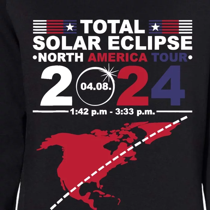 2024 Total Solar Eclipse April 8 Path Of The Eclipse Womens California Wash Sweatshirt