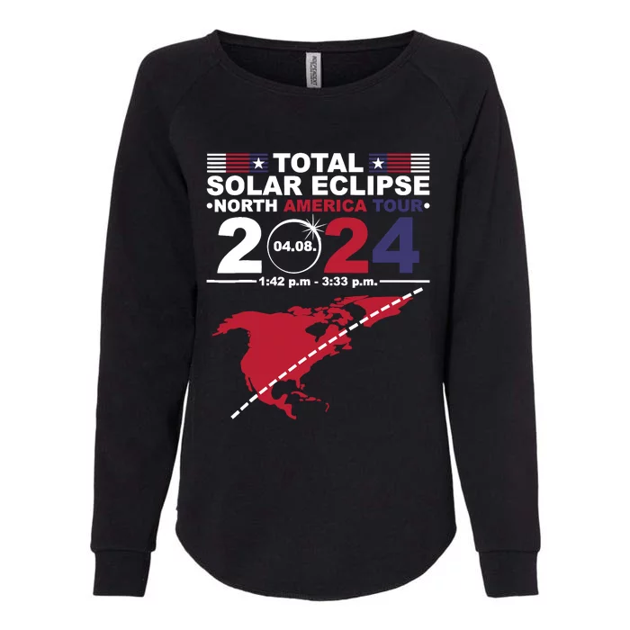 2024 Total Solar Eclipse April 8 Path Of The Eclipse Womens California Wash Sweatshirt