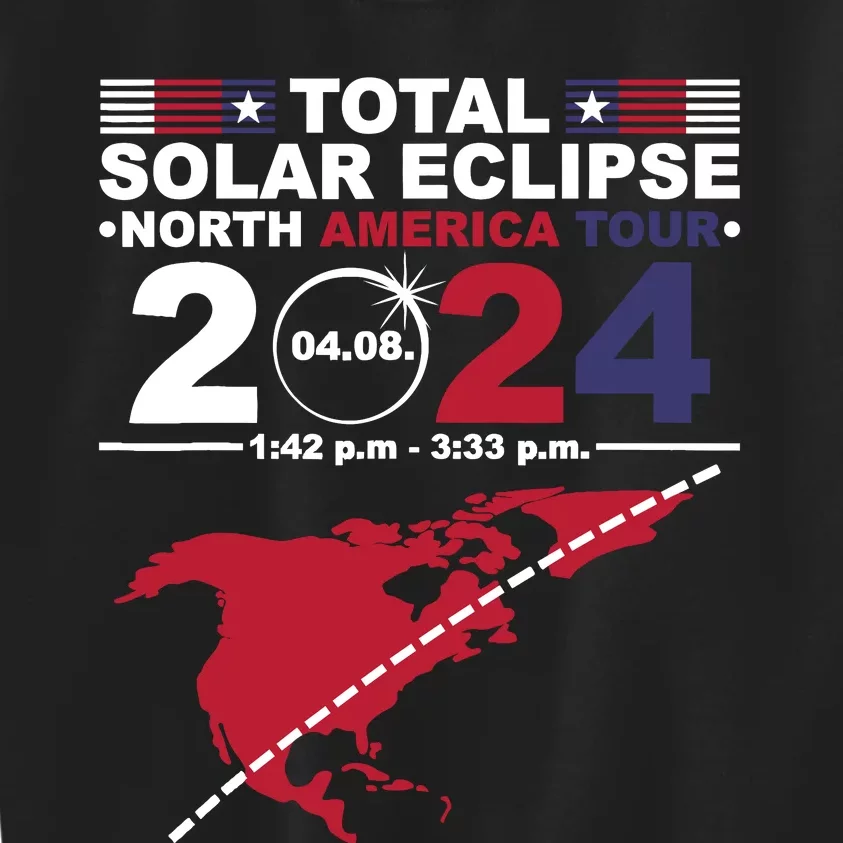 2024 Total Solar Eclipse April 8 Path Of The Eclipse Kids Sweatshirt