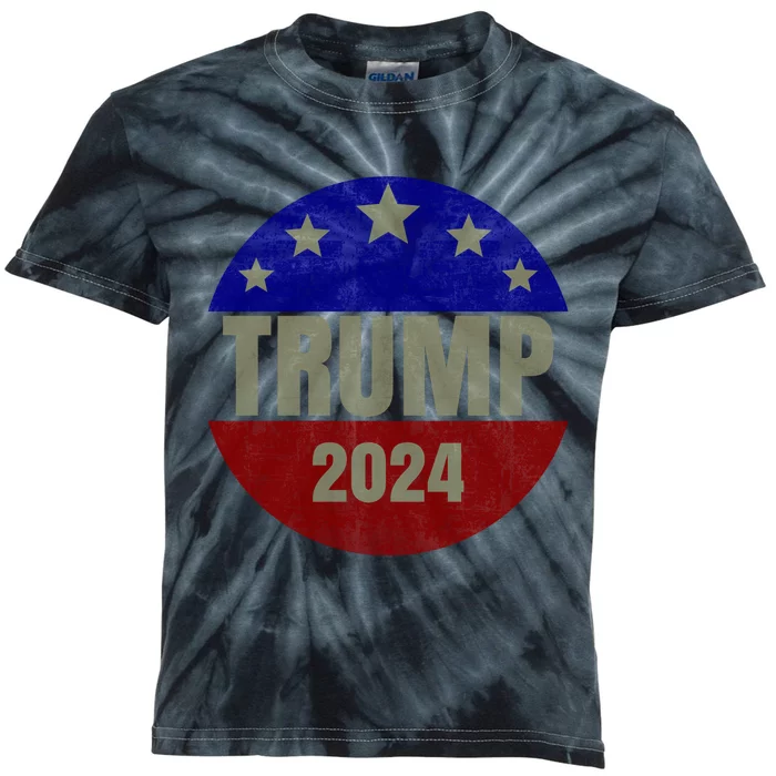 2024 Trump, Save America Again USA Flag Kids Tie-Dye T-Shirt