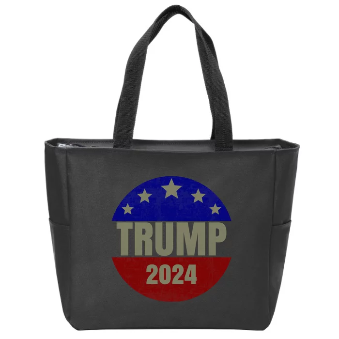 2024 Trump, Save America Again USA Flag Zip Tote Bag