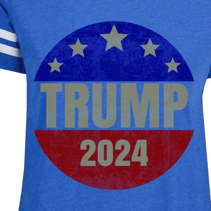 2024 Trump, Save America Again USA Flag Enza Ladies Jersey Football T-Shirt