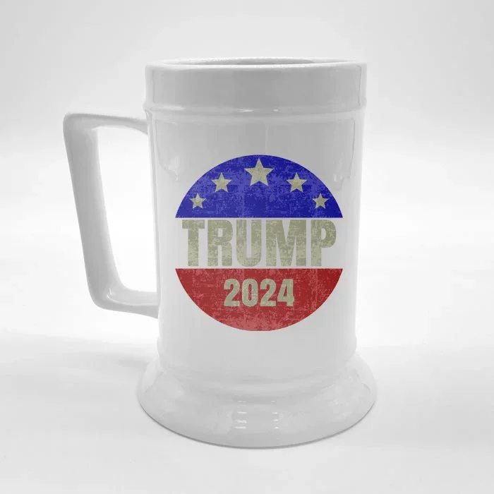 2024 Trump, Save America Again USA Flag Front & Back Beer Stein