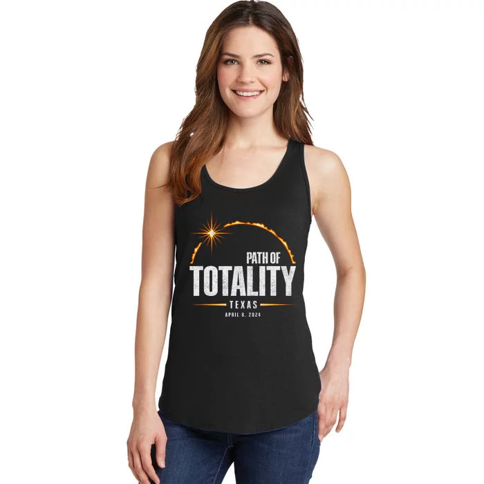 2024 Total Solar Eclipse Texas Total Eclipse 2024 Ladies Essential Tank