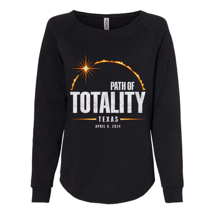 2024 Total Solar Eclipse Texas Total Eclipse 2024 Womens California Wash Sweatshirt