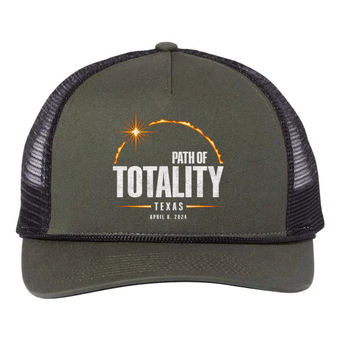 2024 Total Solar Eclipse Texas Total Eclipse 2024 Retro Rope Trucker Hat Cap