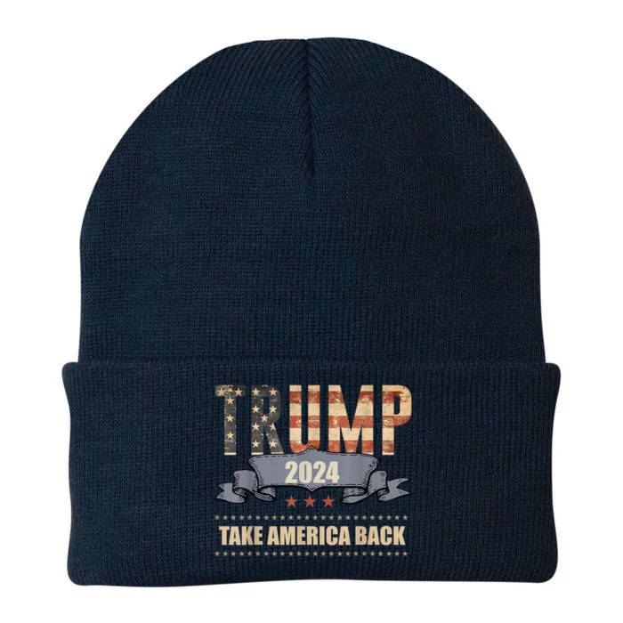 2024 Trump Take America Back Knit Cap Winter Beanie