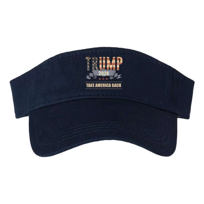 2024 Trump Take America Back Valucap Bio-Washed Visor