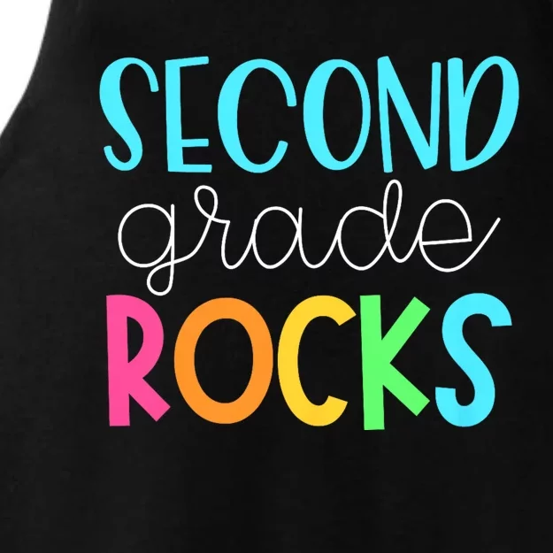 2nd Teacher Team Second Grade Rocks First Day Of Back To School Ladies Tri-Blend Wicking Tank