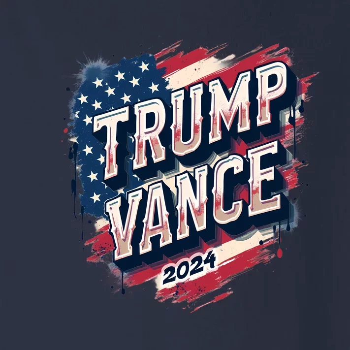 2024 Trump Vance Usa Flag Drip Toddler Long Sleeve Shirt