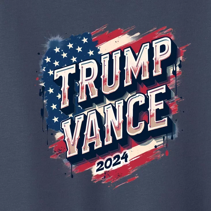 2024 Trump Vance Usa Flag Drip Toddler T-Shirt