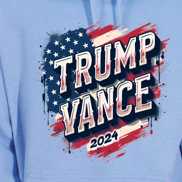 2024 Trump Vance Usa Flag Drip Unisex Surf Hoodie