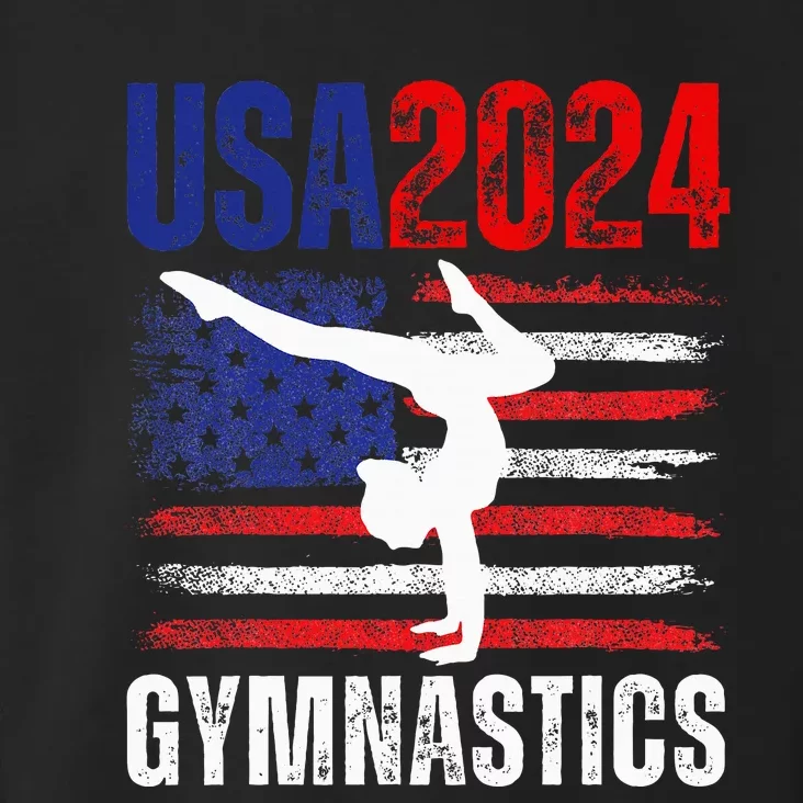 2024 Usa American Flag Gymnastics Gymnast Toddler Hoodie