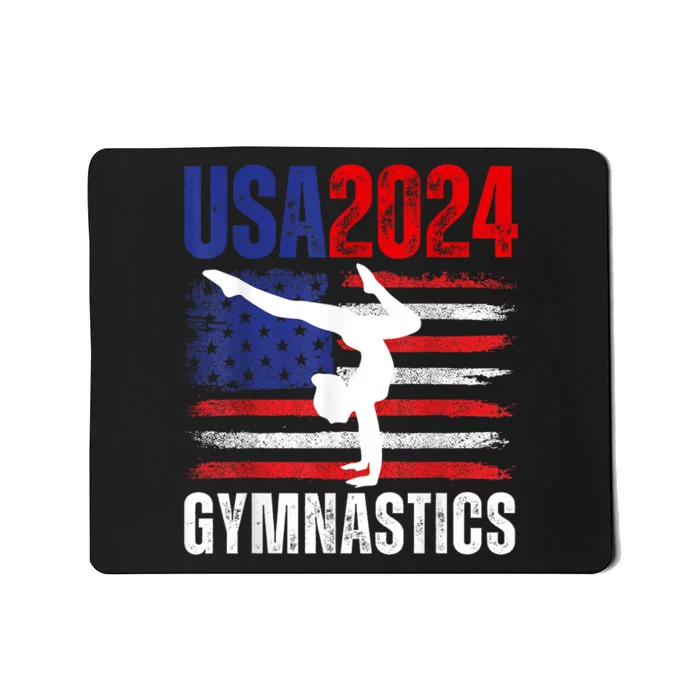 2024 Usa American Flag Gymnastics Gymnast 4th Of July Mousepad