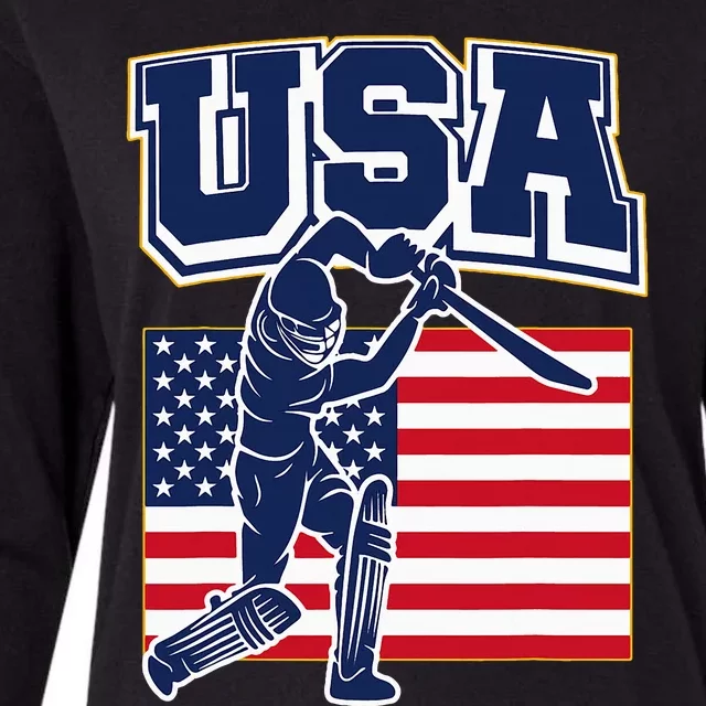 2024 Usa Cricket Jersey T20 Cricket 2024 Usa Cricket Fans Womens Cotton Relaxed Long Sleeve T-Shirt