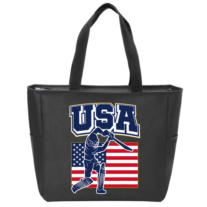 2024 Usa Cricket Jersey T20 Cricket 2024 Usa Cricket Fans Zip Tote Bag