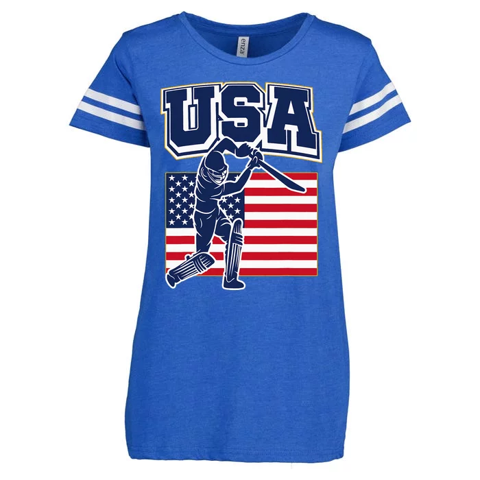 2024 Usa Cricket Jersey T20 Cricket 2024 Usa Cricket Fans Enza Ladies Jersey Football T-Shirt