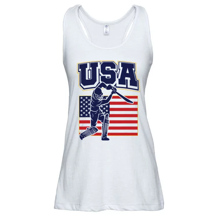 2024 Usa Cricket Jersey T20 Cricket 2024 Usa Cricket Fans Ladies Essential Flowy Tank