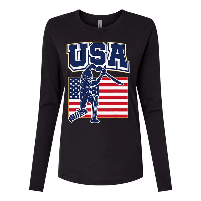 2024 Usa Cricket Jersey T20 Cricket 2024 Usa Cricket Fans Womens Cotton Relaxed Long Sleeve T-Shirt