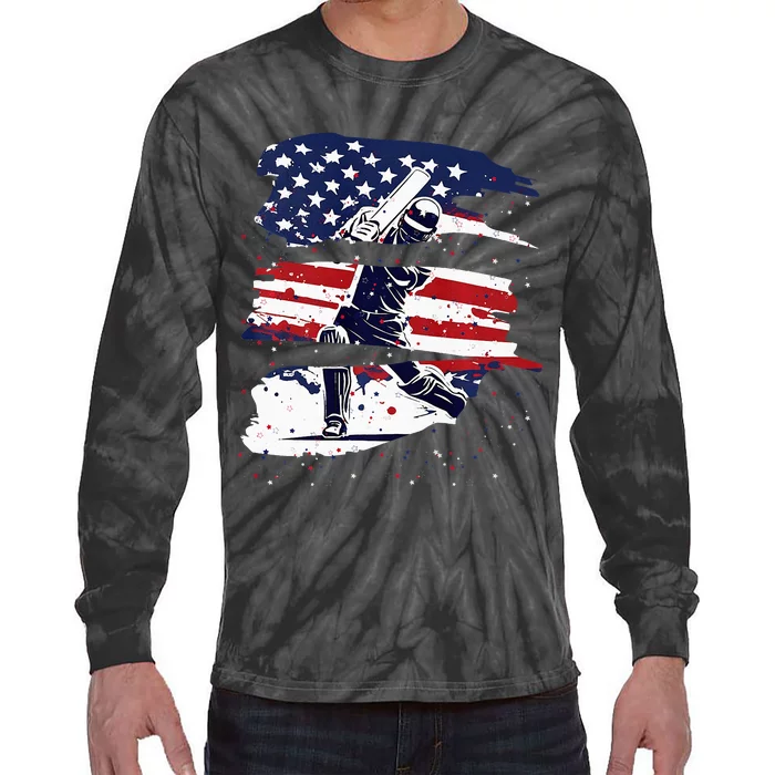 2024 Usa Cricket Jersey America Cricket In Usa Tie-Dye Long Sleeve Shirt