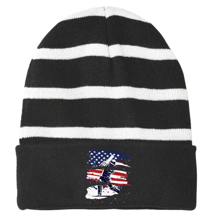 2024 Usa Cricket Jersey America Cricket In Usa Striped Beanie with Solid Band