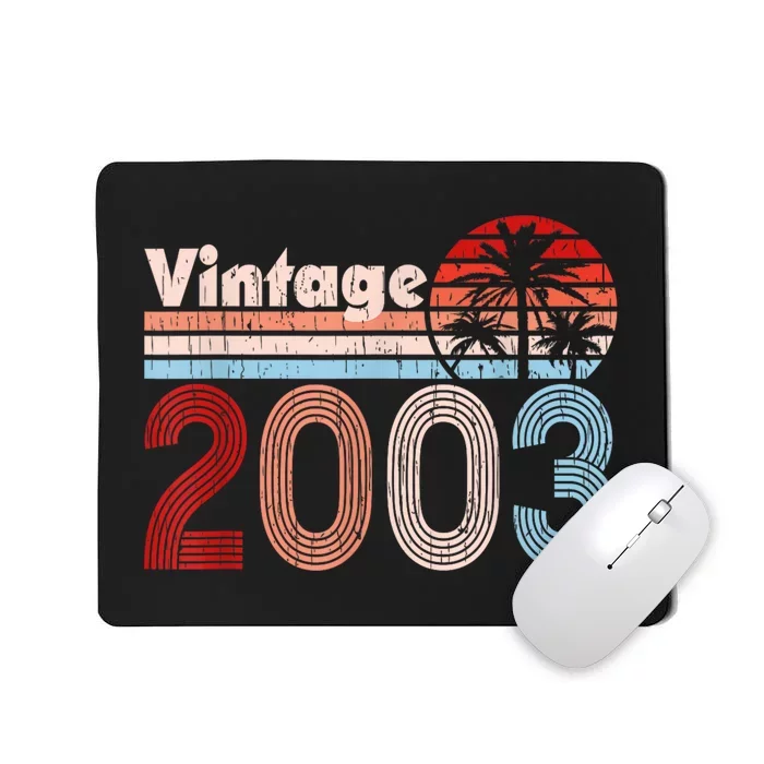 2003 Vintage 21st Birthday 21 Years Old Retro Graphic Mousepad