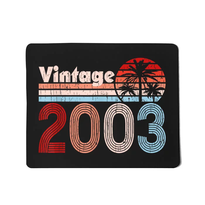 2003 Vintage 21st Birthday 21 Years Old Retro Graphic Mousepad