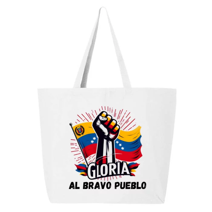 2024 Venezuela Gloria Al Bravo Venezuelan People Flannel Free Venezuela National 25L Jumbo Tote