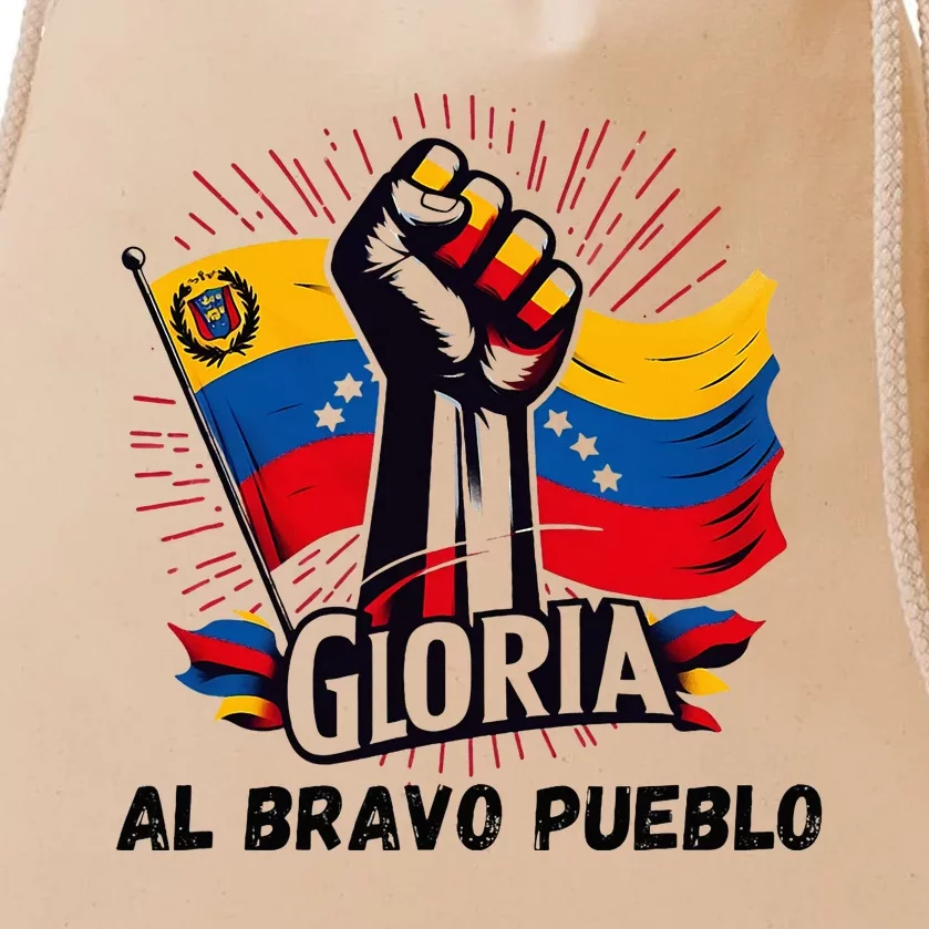 2024 Venezuela Gloria Al Bravo Venezuelan People Drawstring Bag