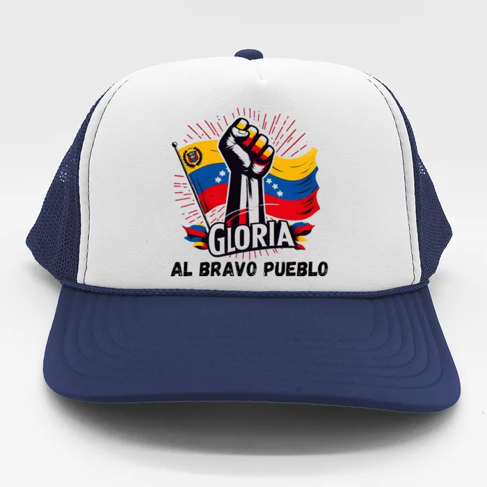 2024 Venezuela Gloria Al Bravo Venezuelan People Trucker Hat