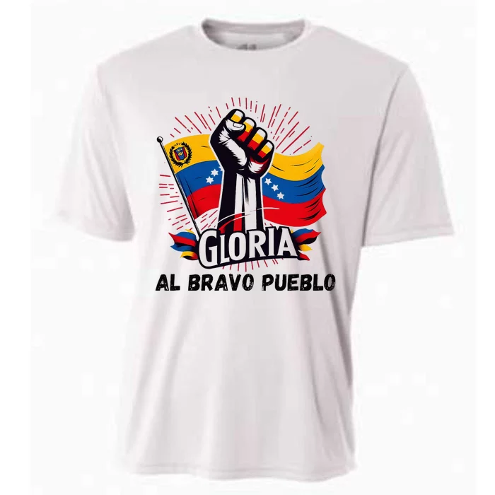 2024 Venezuela Gloria Al Bravo Venezuelan People Cooling Performance Crew T-Shirt