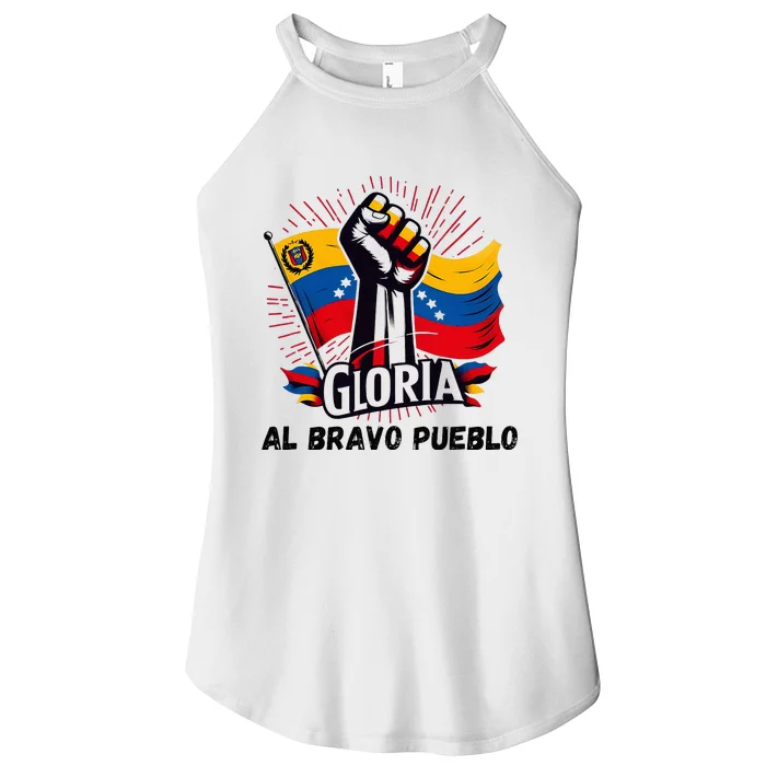 2024 Venezuela Gloria Al Bravo Venezuelan People Women’s Perfect Tri Rocker Tank