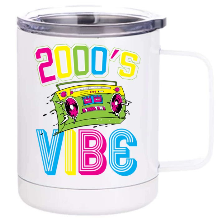 2000S Vibe Hip Hop Costume Early 2000s Party Nostalgia Gift Front & Back 12oz Stainless Steel Tumbler Cup