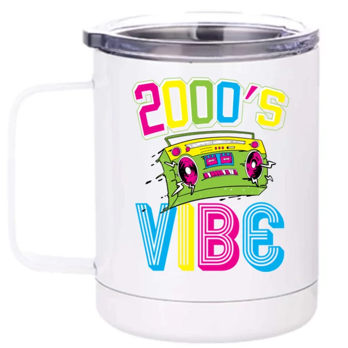 2000S Vibe Hip Hop Costume Early 2000s Party Nostalgia Gift Front & Back 12oz Stainless Steel Tumbler Cup