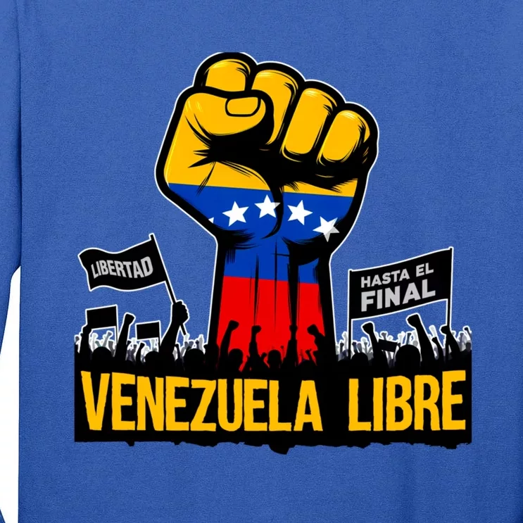 2024 Venezuela Libre Bandera De Venezuela Venezolano Tall Long Sleeve T-Shirt