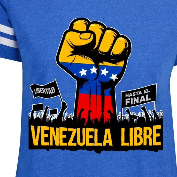 2024 Venezuela Libre Bandera De Venezuela Venezolano Enza Ladies Jersey Football T-Shirt