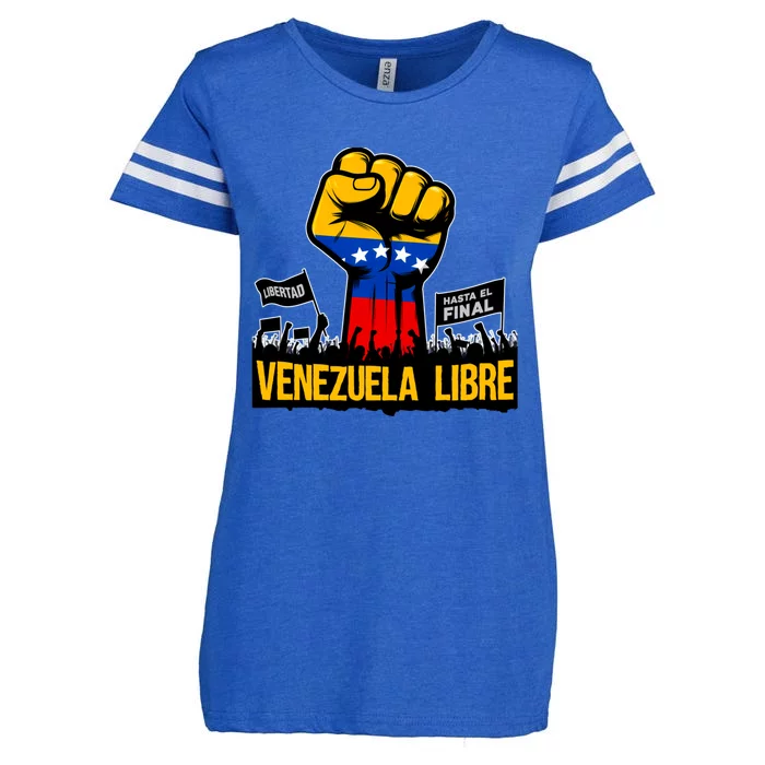 2024 Venezuela Libre Bandera De Venezuela Venezolano Enza Ladies Jersey Football T-Shirt