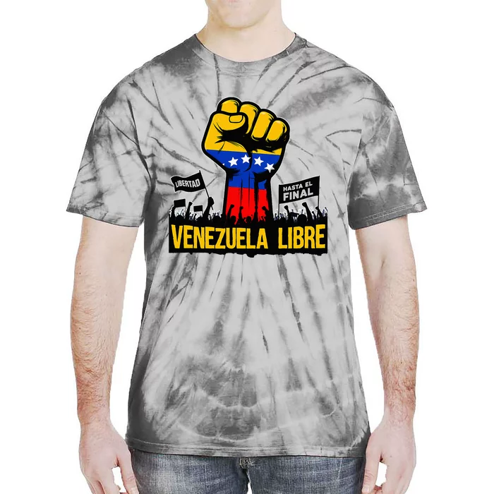 2024 Venezuela Libre Bandera De Venezuela Venezolano Tie-Dye T-Shirt