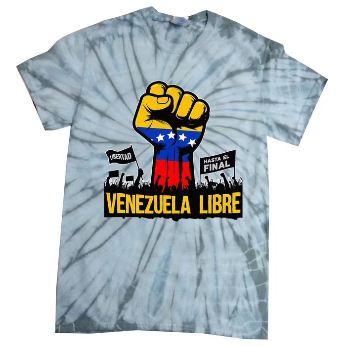 2024 Venezuela Libre Bandera De Venezuela Venezolano Tie-Dye T-Shirt